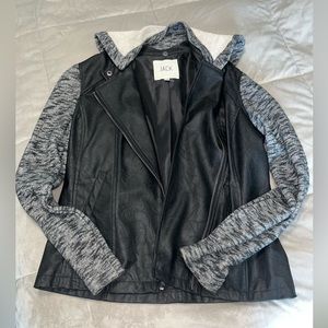 Black leather jacket